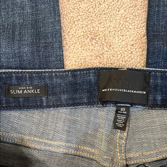 White House Black Market distressed slim ankle jeans - Picture 7 of 8